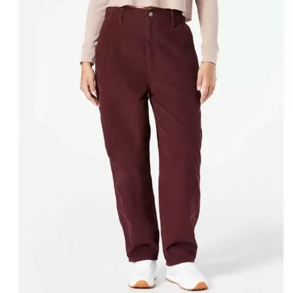 LEVI'S Denizen High-Rise Loose Taper Corduroy Pant in Burgundy - Picture 2 of 12